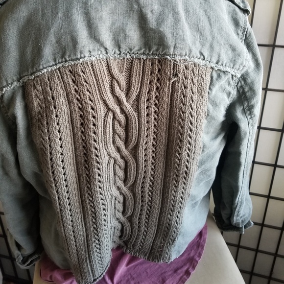 Aero army crochet green boho jacket - Picture 2 of 8